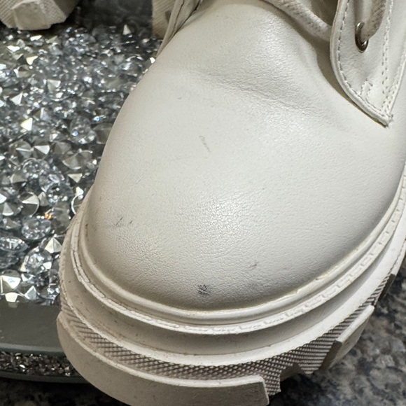 Forever 21 white Combat Boots 8 - Picture 12 of 14